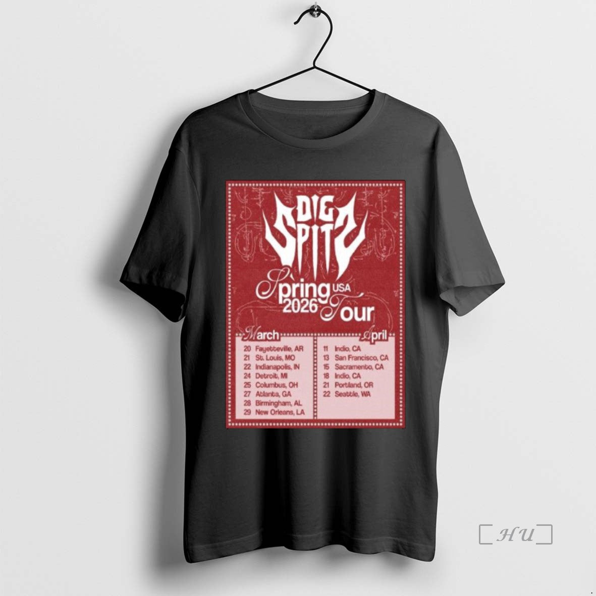 Officials Die Spitz Spring Usa Tour 2026 Long Sleve T-Shirts, Hoodie, Sweatshirt - T-Shirt, Sweatshirt, Hoodie