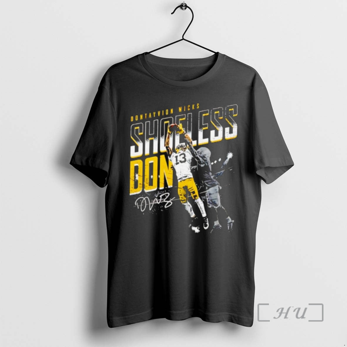 Officials Dontayvion Wicks Green Bay Shoeless Catch Signature Retro T-Shirts, Hoodie, Sweatshirt - T-Shirt, Sweatshirt, Hoodie
