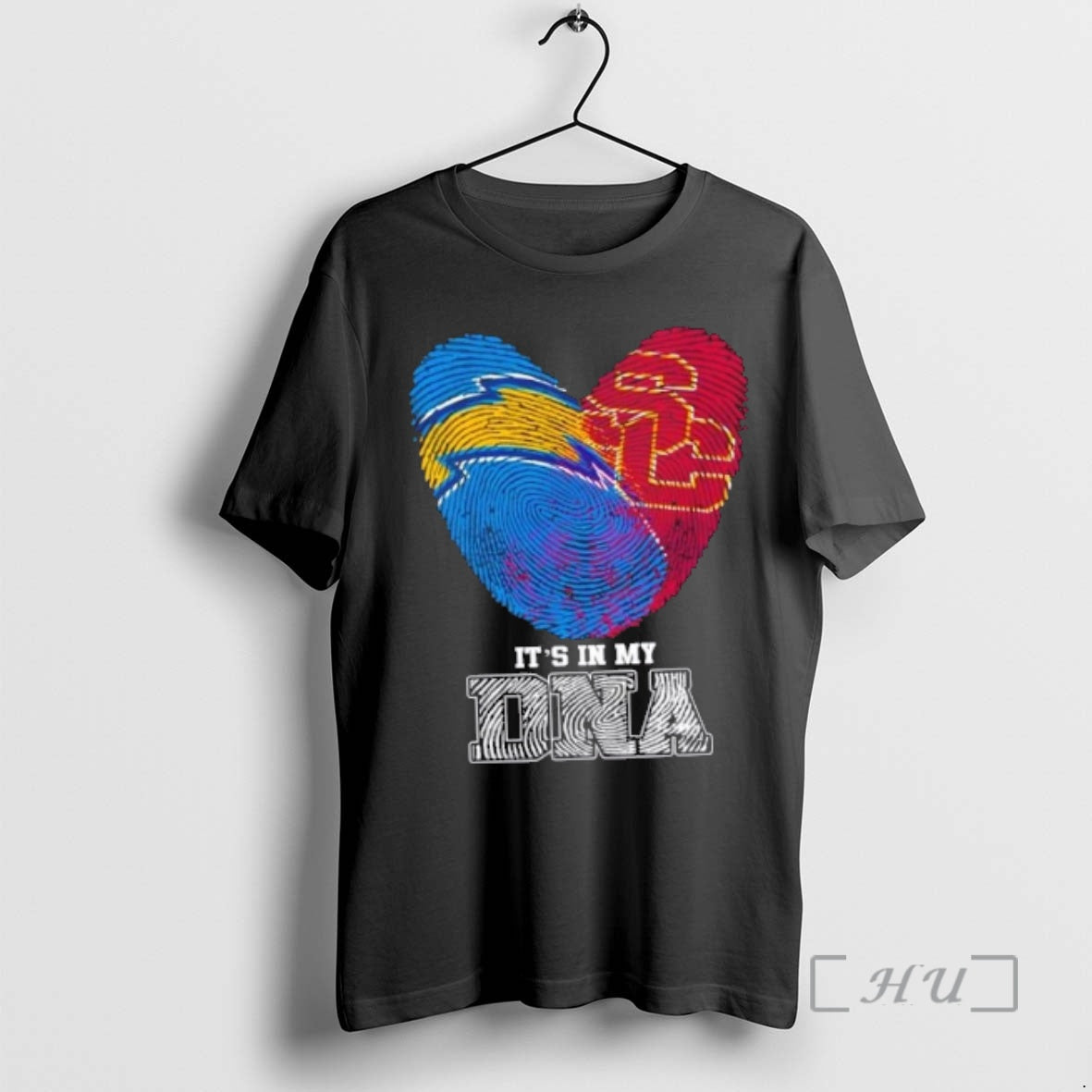 Officials Fingerprints Los Angeles Chargers X Usc Trojans My Dna T-Shirts, Hoodie, Sweatshirt - T-Shirt, Sweatshirt, Hoodie