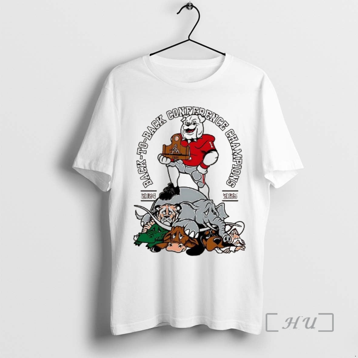 Officials Georgia Bulldogs Back Back Conference Champions 2024 2025 Mascot T-Shirts, Hoodie, Sweatshirt - T-Shirt, Sweatshirt, Hoodie