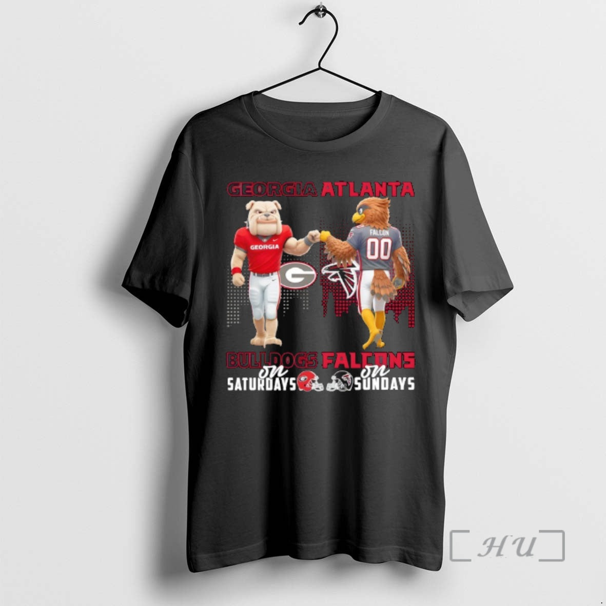 Officials Georgia Bulldogs Saturdays X Atlanta Falcons Sundays Mascot T-Shirts, Hoodie, Sweatshirt - T-Shirt, Sweatshirt, Hoodie