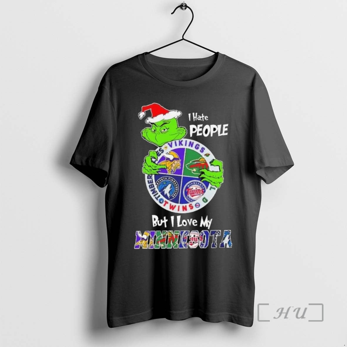 Officials Grinch I Hate People But I Love My Minnesota Sports Teams Long Sleve T-Shirts, Hoodie, Sweatshirt - T-Shirt, Sweatshirt, Hoodie