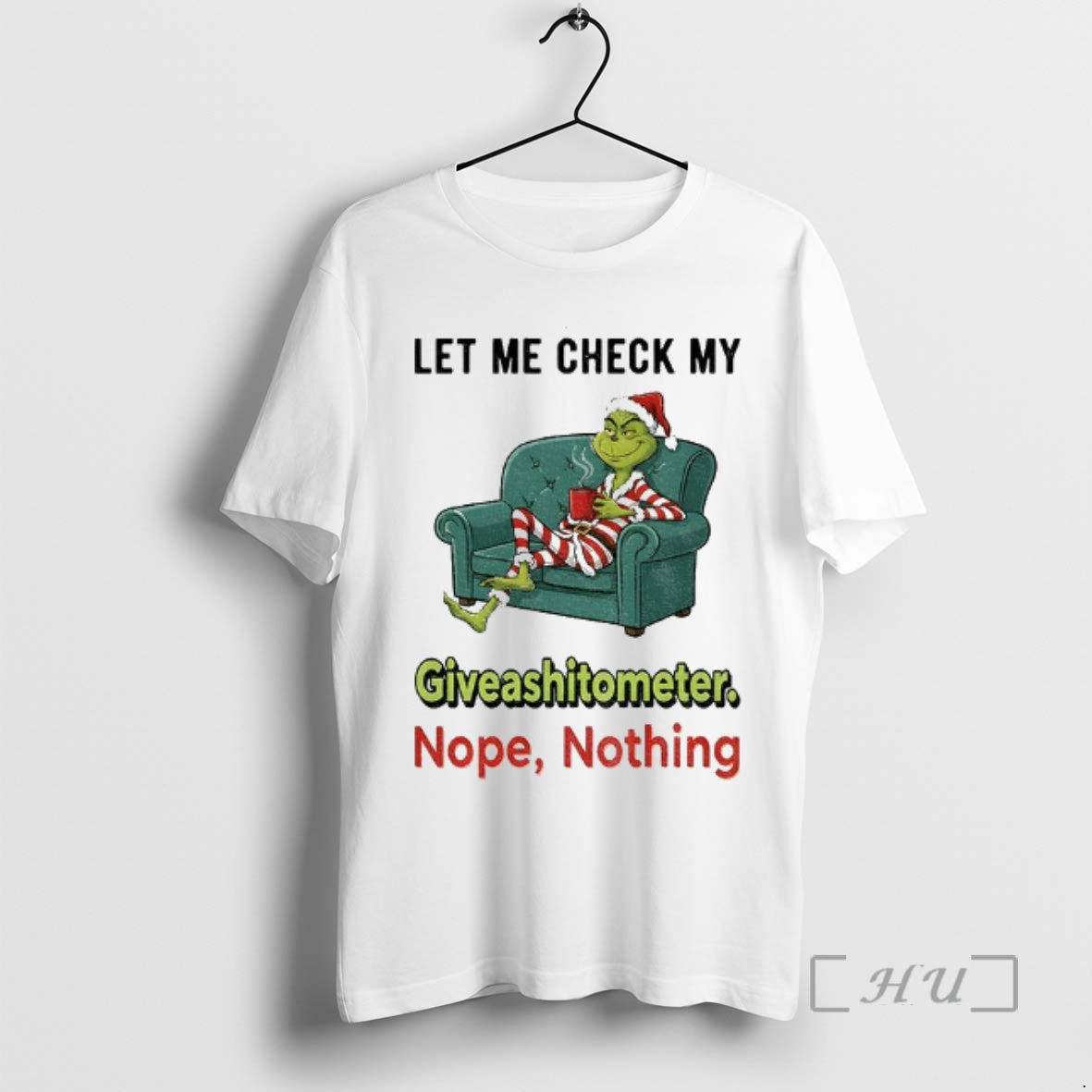 Officials Grinch Santa Let Me Check My Giveashittometer Nope Nothing T-Shirts, Hoodie, Sweatshirt - T-Shirt, Sweatshirt, Hoodie