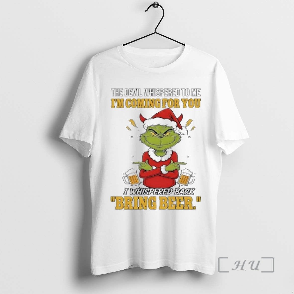 Officials Grinch Santa Devil Whispered Me Im Coming You I Whispered Back T-Shirts, Hoodie, Sweatshirt - T-Shirt, Sweatshirt, Hoodie