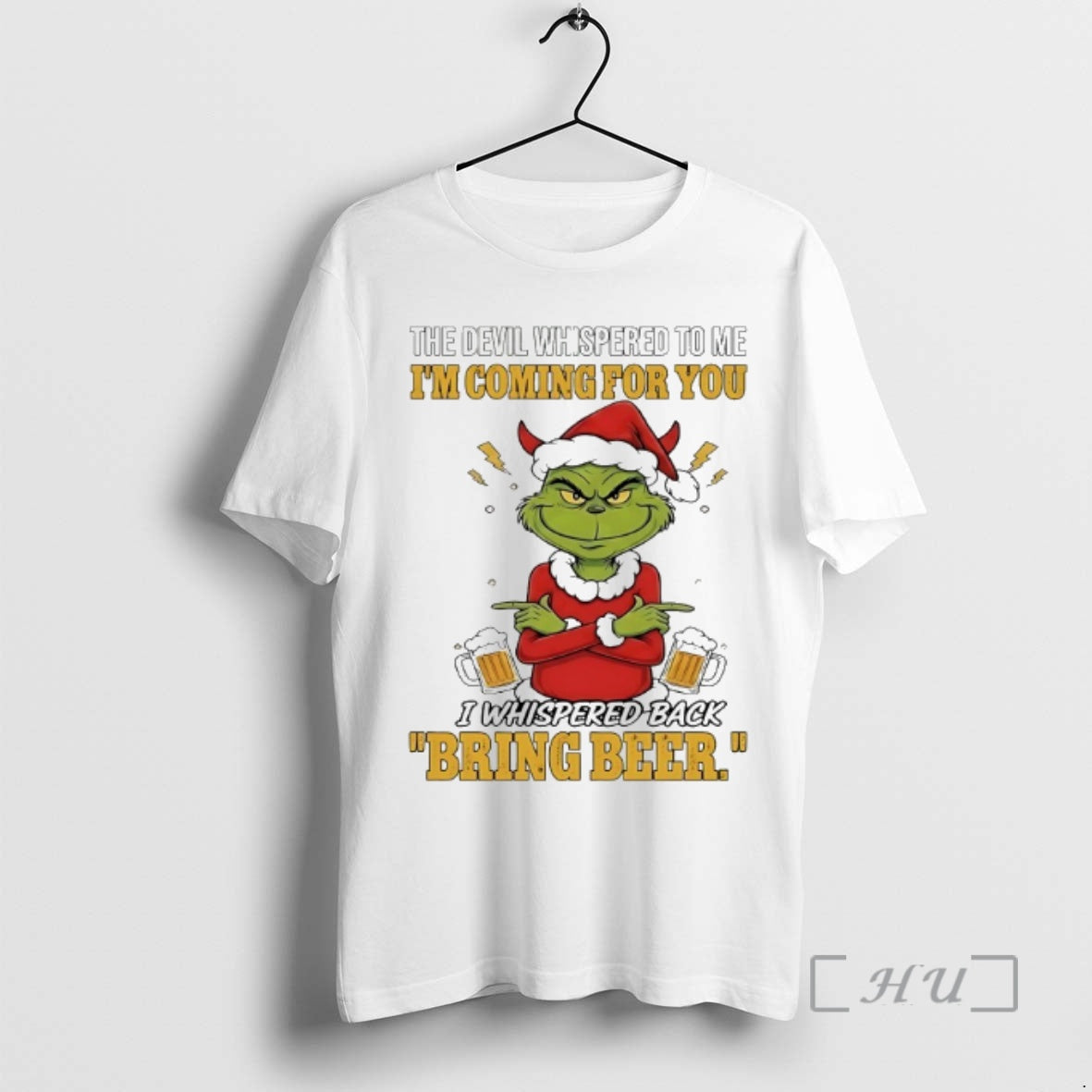 Officials Grinch Devil Whispered Me Im Coming You 2025 T-Shirts, Hoodie, Sweatshirt - T-Shirt, Sweatshirt, Hoodie