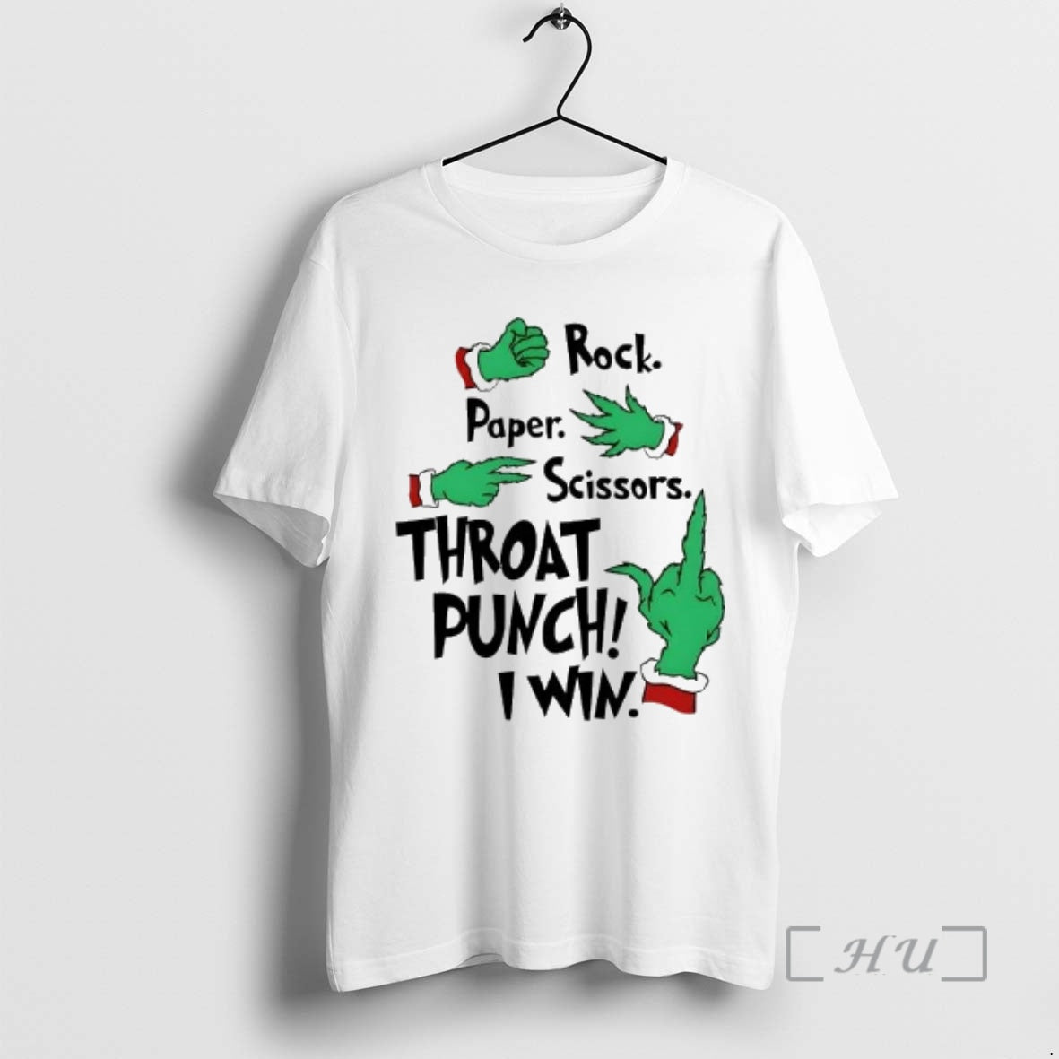 Officials Grinch Hand Rock Paper Scissors Throat Punch I Win T-Shirts, Hoodie, Sweatshirt - T-Shirt, Sweatshirt, Hoodie