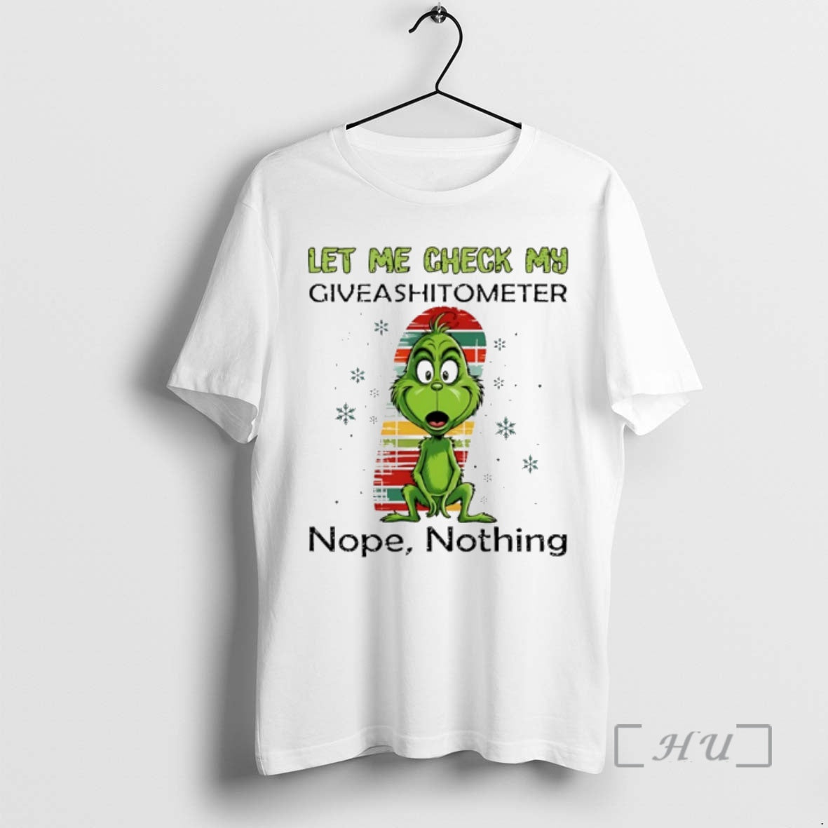 Officials Grinch Let Me Check My Giveshitometer Nope Nothing 2025 T-Shirts, Hoodie, Sweatshirt - T-Shirt, Sweatshirt, Hoodie