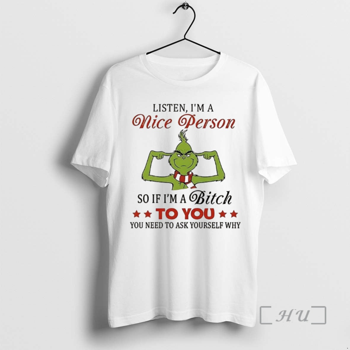 Officials Grinch Listen Im Nice Person T-Shirts, Hoodie, Sweatshirt - T-Shirt, Sweatshirt, Hoodie