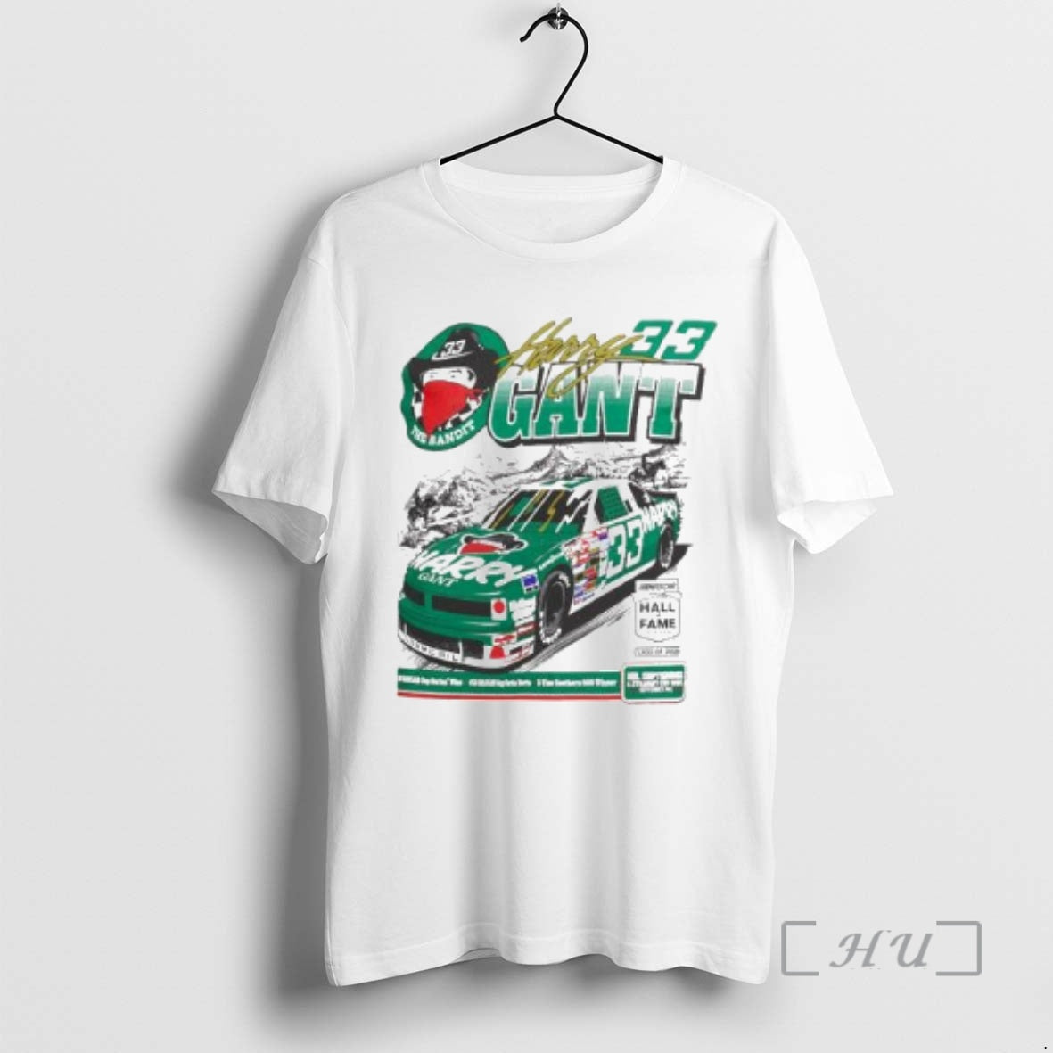 Officials Harry Gant Checkered Flag Sports White Hall Fame Inductee Circle White T-Shirts, Hoodie, Sweatshirt - T-Shirt, Sweatshirt, Hoodie