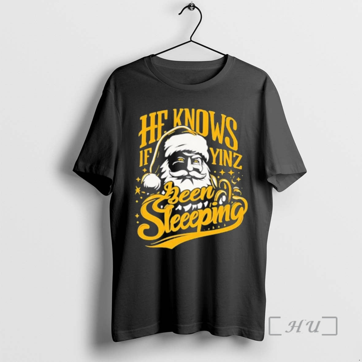 Officials He Knows If Yinz Been Sleeping Santa Claus T-Shirts, Hoodie, Sweatshirt - T-Shirt, Sweatshirt, Hoodie