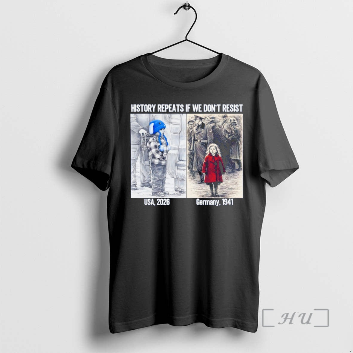Officials History Repeats If We Dont Resist Usa 2026 Germany 1941 Anti Ice Protest Vintage T-Shirts, Hoodie, Sweatshirt - T-Shirt, Sweatshirt, Hoodie