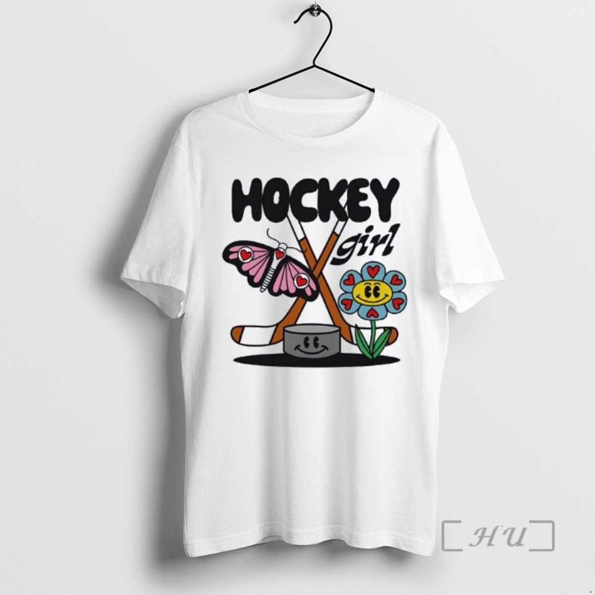 Officials Hockey Girl Butterfly Flower T-Shirts, Hoodie, Sweatshirt - T-Shirt, Sweatshirt, Hoodie