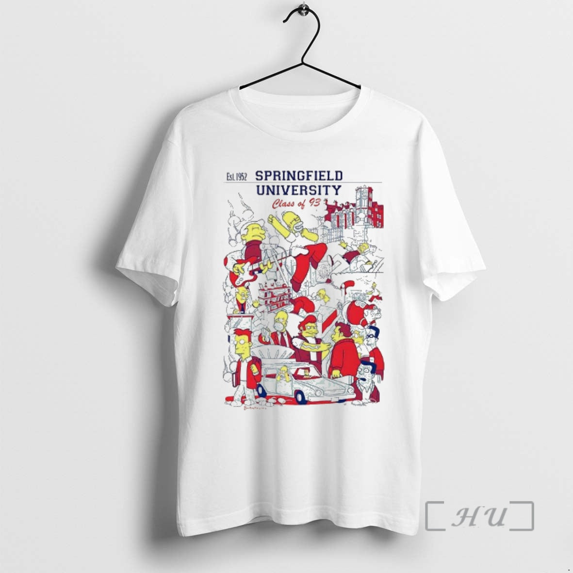 Officials Homer Goes Springfield University Class 93 Est 1952 Classic Cartoon T-Shirts, Hoodie, Sweatshirt - T-Shirt, Sweatshirt, Hoodie