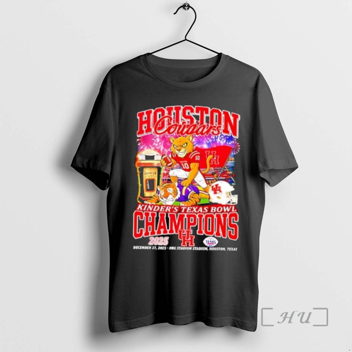 Officials Houston Cougars 2025 Kinders Texas Bowl Champions Mascot T-Shirts, Hoodie, Sweatshirt - T-Shirt, Sweatshirt, Hoodie