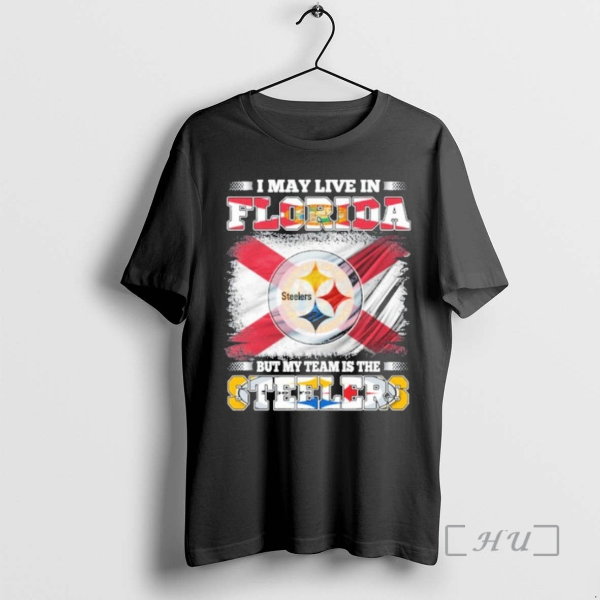 Officials I May Live Florida Flag But My Team Is Steelers T-Shirts, Hoodie, Sweatshirt - T-Shirt, Sweatshirt, Hoodie