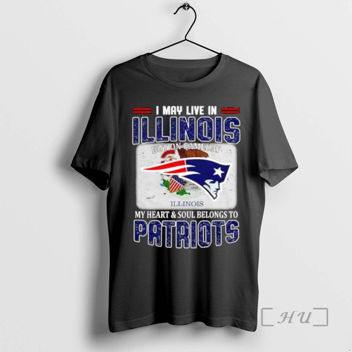 Officials I May Live Illinois But Gameday My Heart Soul Belongs Patriots T-Shirts, Hoodie, Sweatshirt - T-Shirt, Sweatshirt, Hoodie