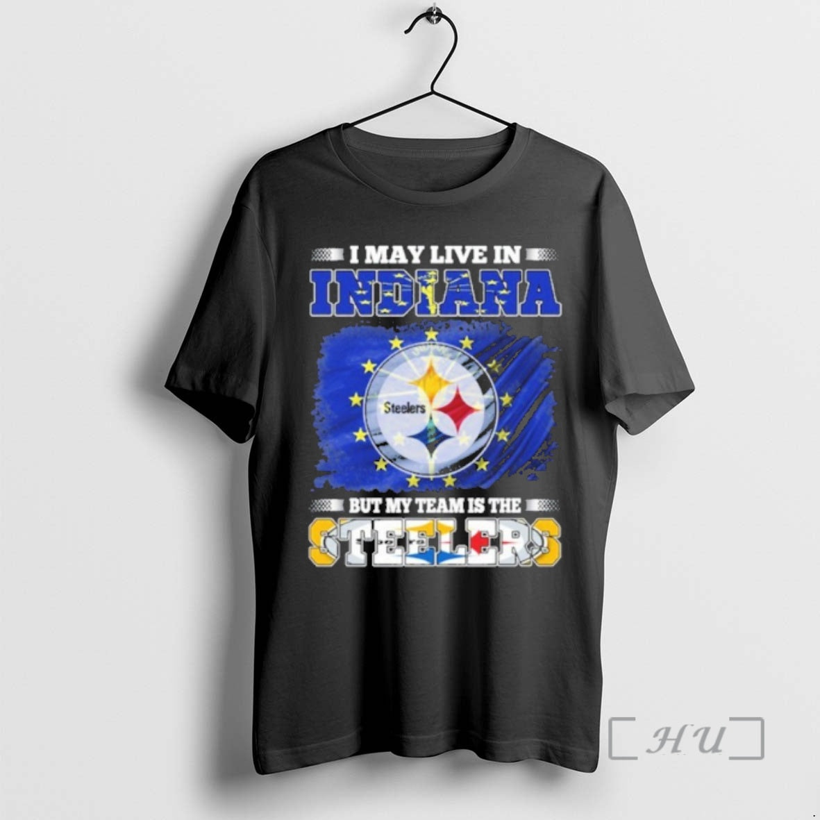 Officials I May Live Indiana Flag But My Team Is Steelers T-Shirts, Hoodie, Sweatshirt - T-Shirt, Sweatshirt, Hoodie