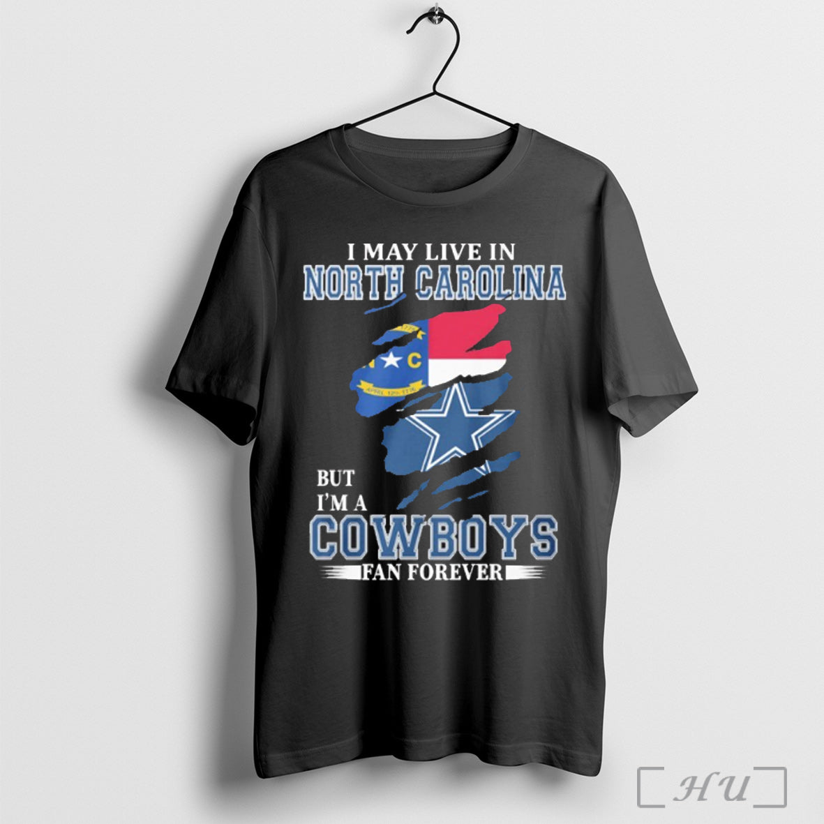 Officials I May Live North Carolina But Im Dallas Cowboys Fan Forever T-Shirts, Hoodie, Sweatshirt - T-Shirt, Sweatshirt, Hoodie
