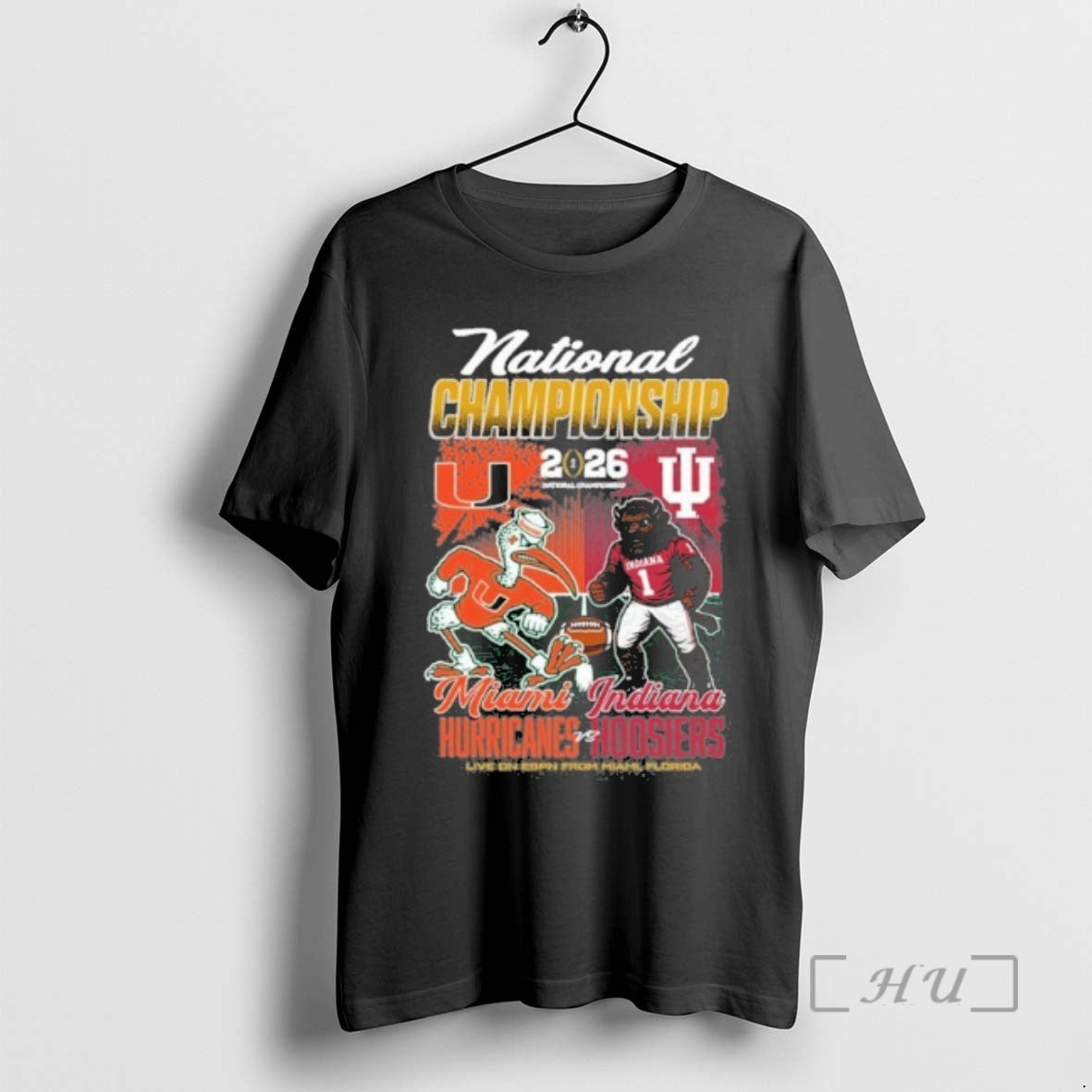 Officials Iu Vs Miami Mascot 2026 Cfp National Championship T-Shirts, Hoodie, Sweatshirt - T-Shirt, Sweatshirt, Hoodie
