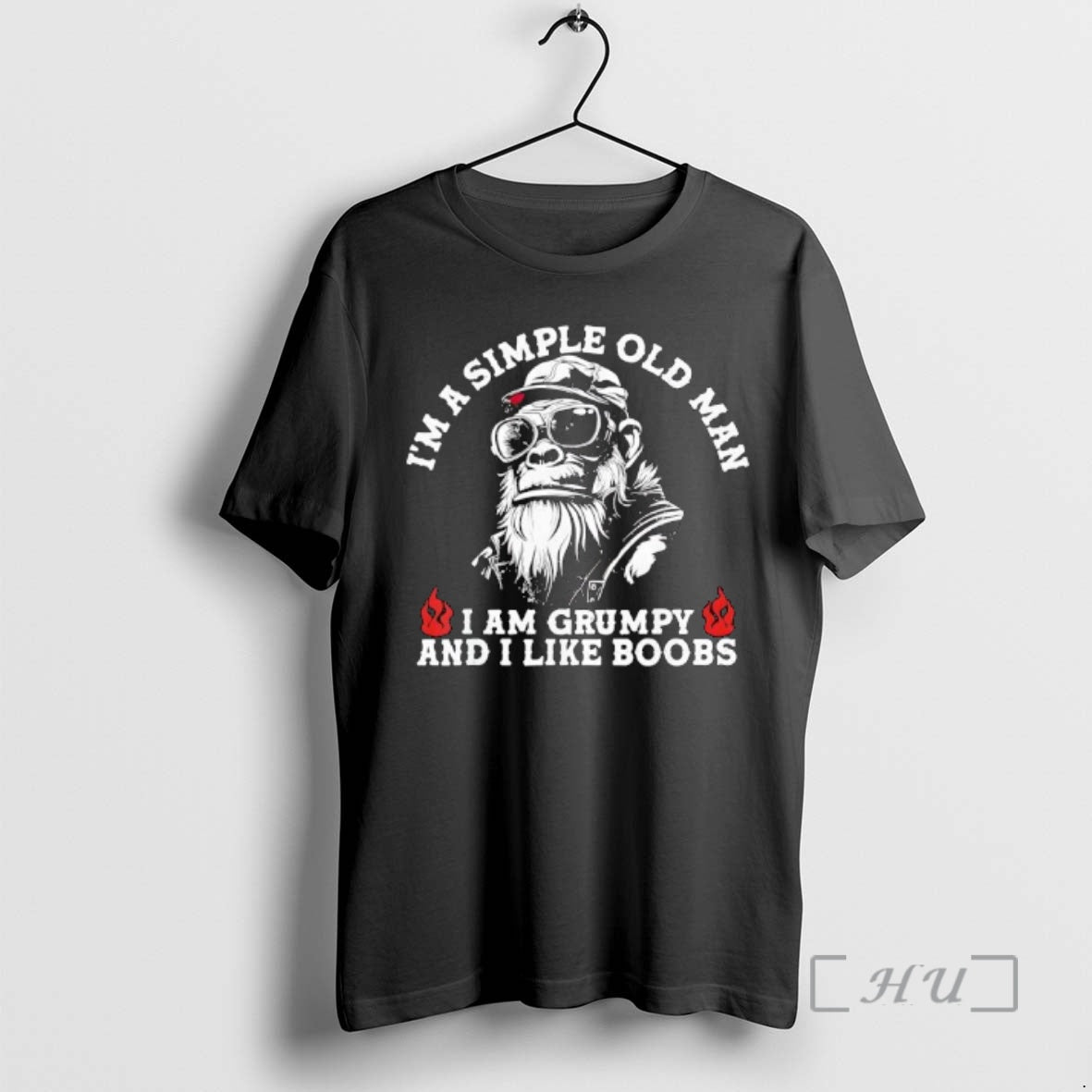 Officials Im Simple Old Man I Am Grumpy I Like Boobs Monkey T-Shirts, Hoodie, Sweatshirt - T-Shirt, Sweatshirt, Hoodie