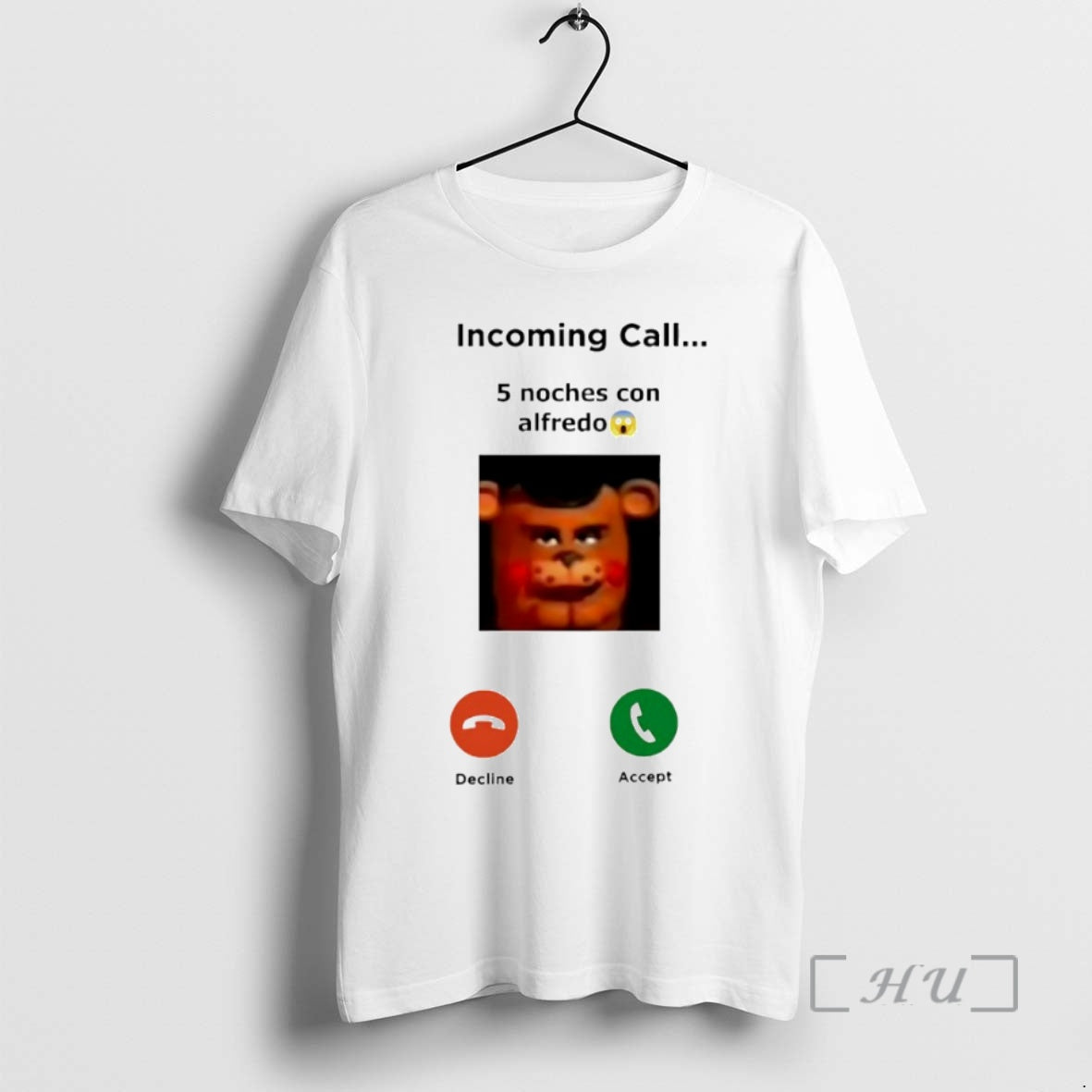 Officials Incoming Call 5 Noches Con Alfredo Freddy Fazbear Circle T-Shirts, Hoodie, Sweatshirt - T-Shirt, Sweatshirt, Hoodie
