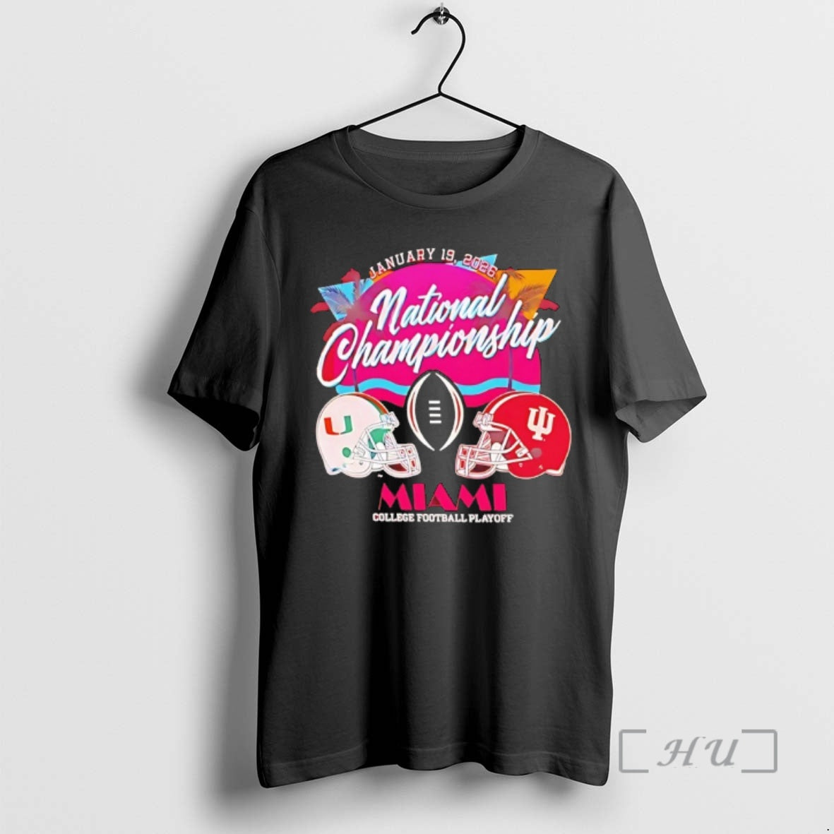 Officials Indiana Vs Miami 2026 Cfp National Championship Bound Sunset Helmets T-Shirts, Hoodie, Sweatshirt - T-Shirt, Sweatshirt, Hoodie