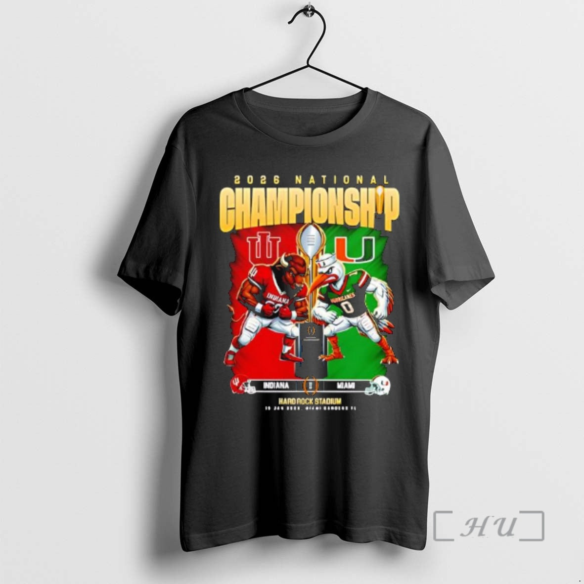 Officials Indiana Vs Miami 2026 Natinal Championship Hard Rock Stadium Mascots T-Shirts, Hoodie, Sweatshirt - T-Shirt, Sweatshirt, Hoodie