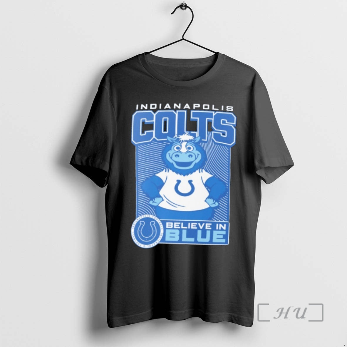 Officials Indianapolis Colts Mascot Believe Blue 1 T-Shirts, Hoodie, Sweatshirt - T-Shirt, Sweatshirt, Hoodie