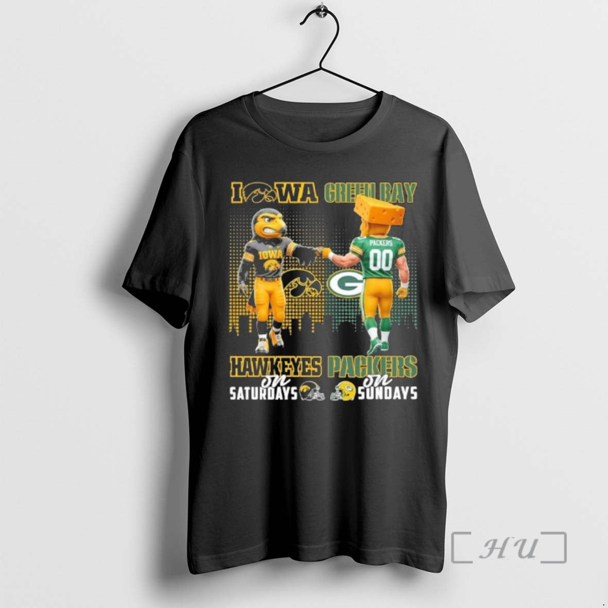 Officials Iowa Vs Packers Mascot Saturdays Sundays T-Shirts, Hoodie, Sweatshirt - T-Shirt, Sweatshirt, Hoodie