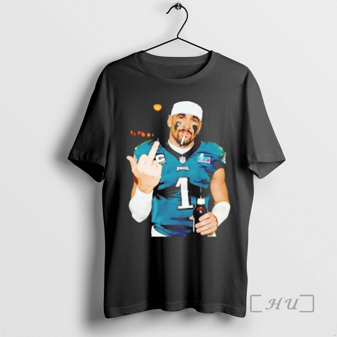Officials Jalen Hurts Middle Finger Smoking T-Shirts, Hoodie, Sweatshirt - T-Shirt, Sweatshirt, Hoodie