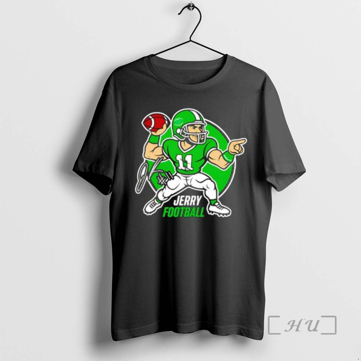 Officials Jerry Football Und Fighting Hawks Player 11 Signature T-Shirts, Hoodie, Sweatshirt - T-Shirt, Sweatshirt, Hoodie