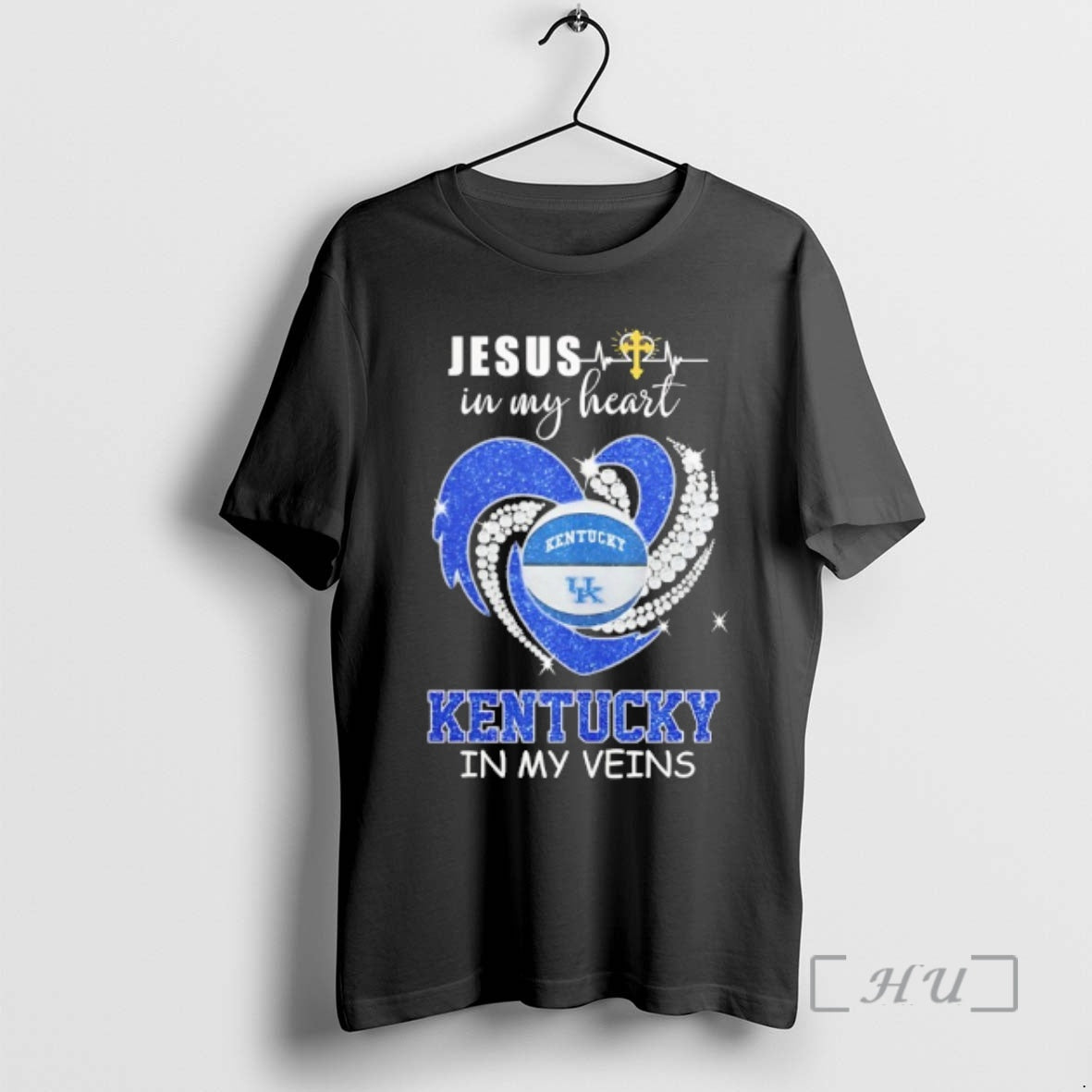 Officials Jesus My Heart Kentucky Wildcats My Veins Diamond Heart T-Shirts, Hoodie, Sweatshirt - T-Shirt, Sweatshirt, Hoodie