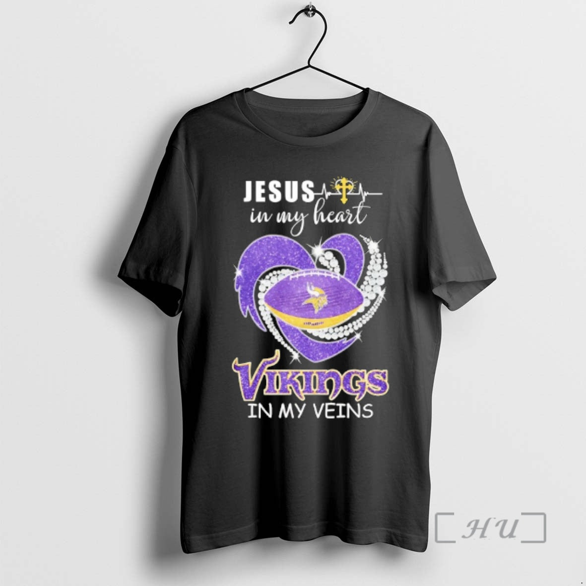 Officials Jesus My Heart Minnesota Vikings My Veins Logo Team T-Shirts, Hoodie, Sweatshirt - T-Shirt, Sweatshirt, Hoodie