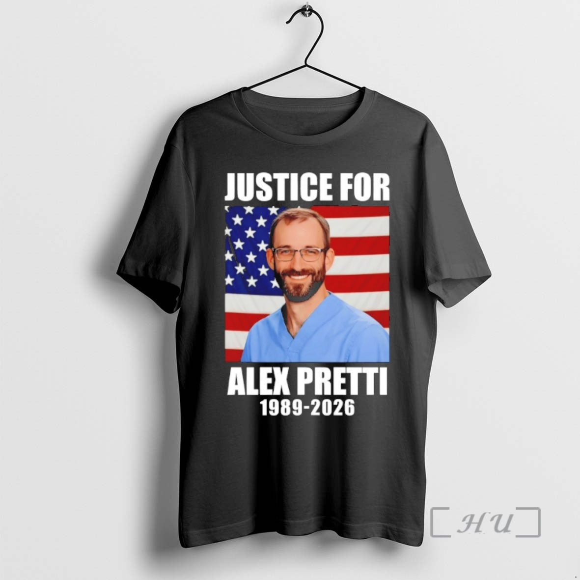 Officials Justice Alex Pretti 1989 2026 America Flag Anti Trump Political Protest T-Shirts, Hoodie, Sweatshirt - T-Shirt, Sweatshirt, Hoodie