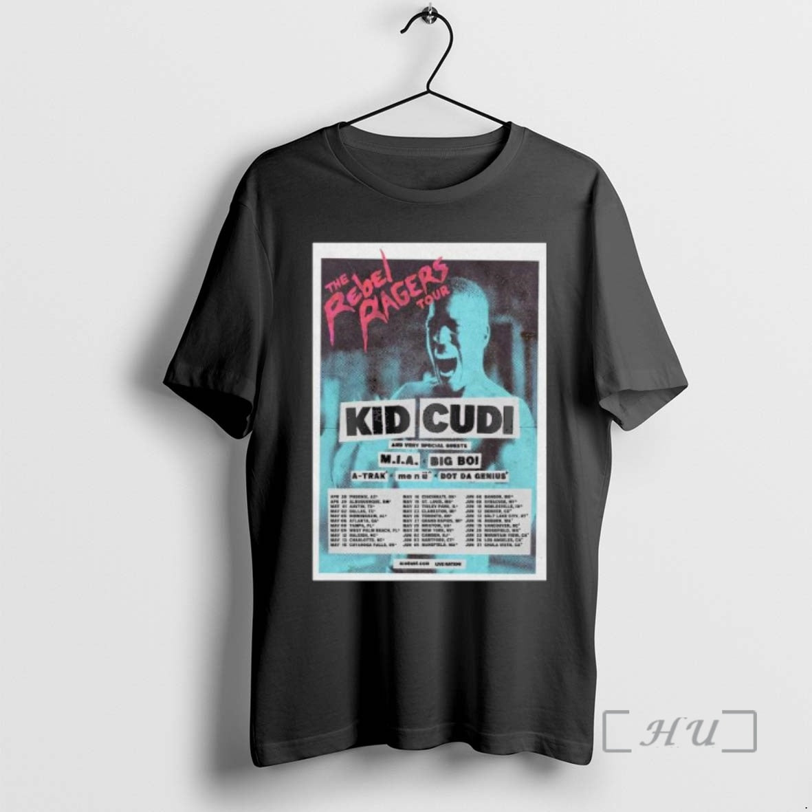 Officials Kid Cudi Rebel Ragers Tour 2026 North American T-Shirts, Hoodie, Sweatshirt - T-Shirt, Sweatshirt, Hoodie