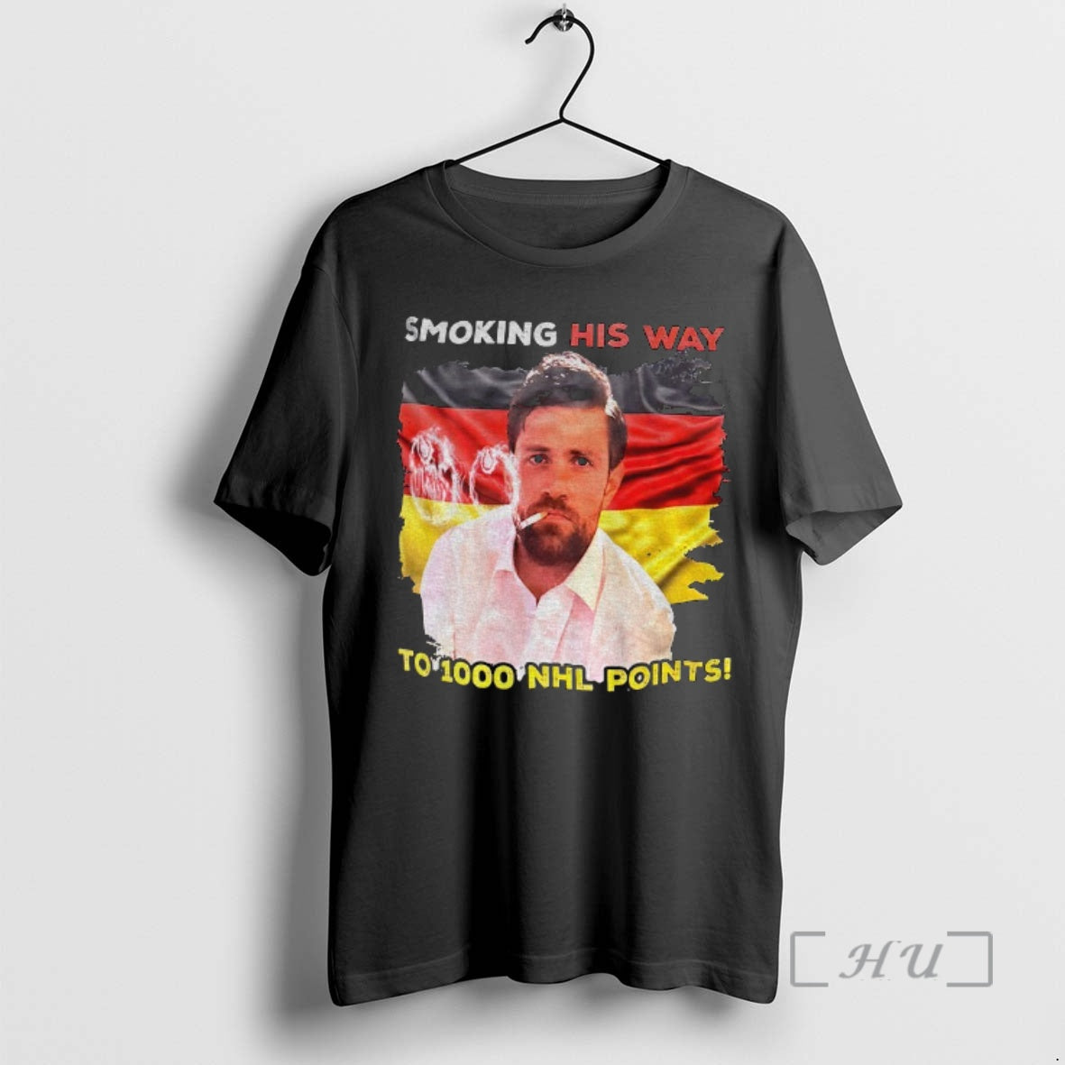 Officials Leon Draisaitl Wearing Smoking His Way 1000 Nhl Points T-Shirts, Hoodie, Sweatshirt - T-Shirt, Sweatshirt, Hoodie