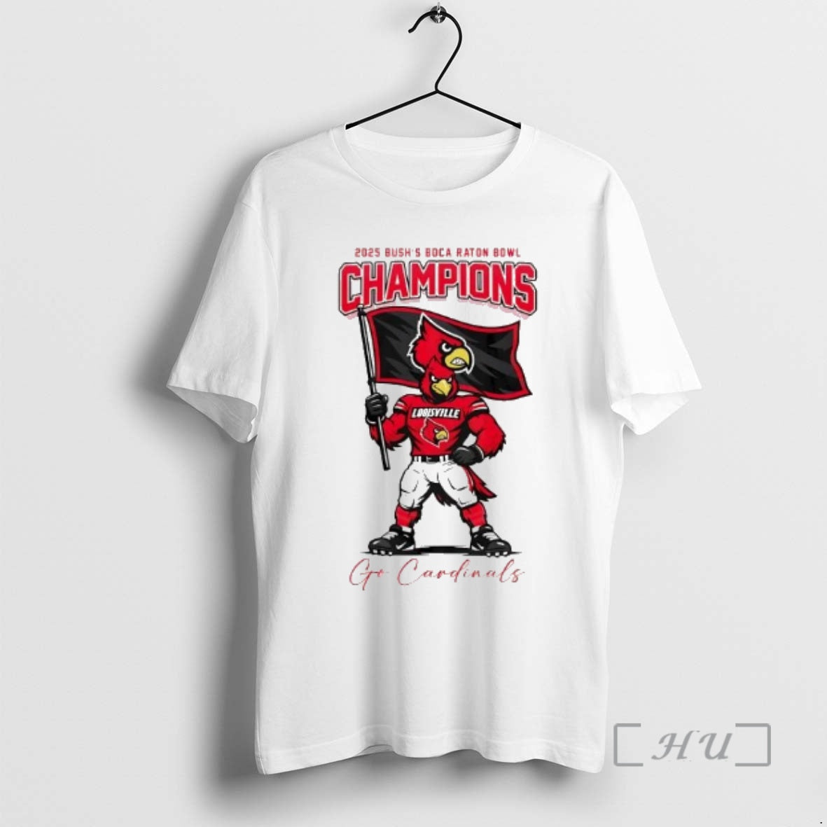 Officials Louisville Cardinals 2025 Bush Boca Raton Bowl Champions Mascot Flag T-Shirts, Hoodie, Sweatshirt - T-Shirt, Sweatshirt, Hoodie
