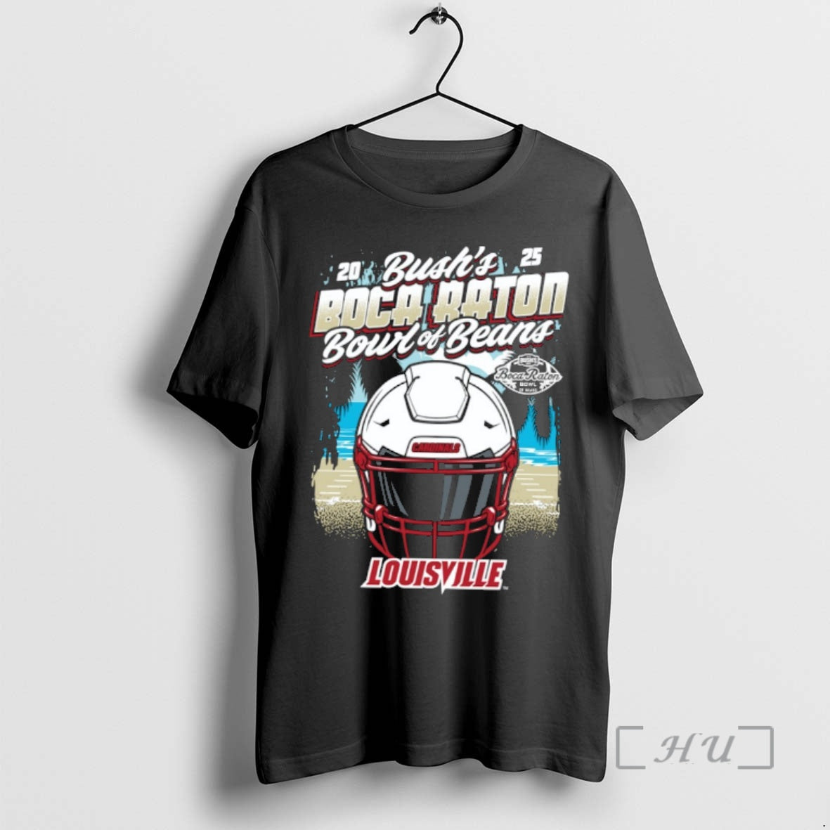 Officials Louisville Cardinals 2025 Bushs Boca Raton Bowl Beans Helmet T-Shirts, Hoodie, Sweatshirt - T-Shirt, Sweatshirt, Hoodie