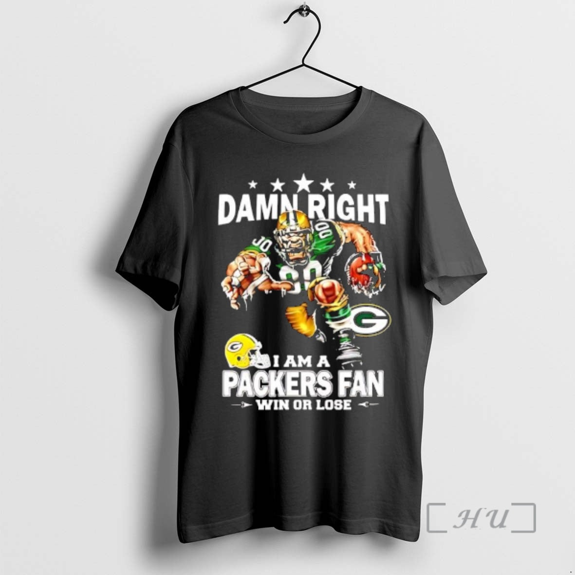 Officials Mascot Damn Right I Am Green Bay Packers Fan Win Lose T-Shirts, Hoodie, Sweatshirt - T-Shirt, Sweatshirt, Hoodie