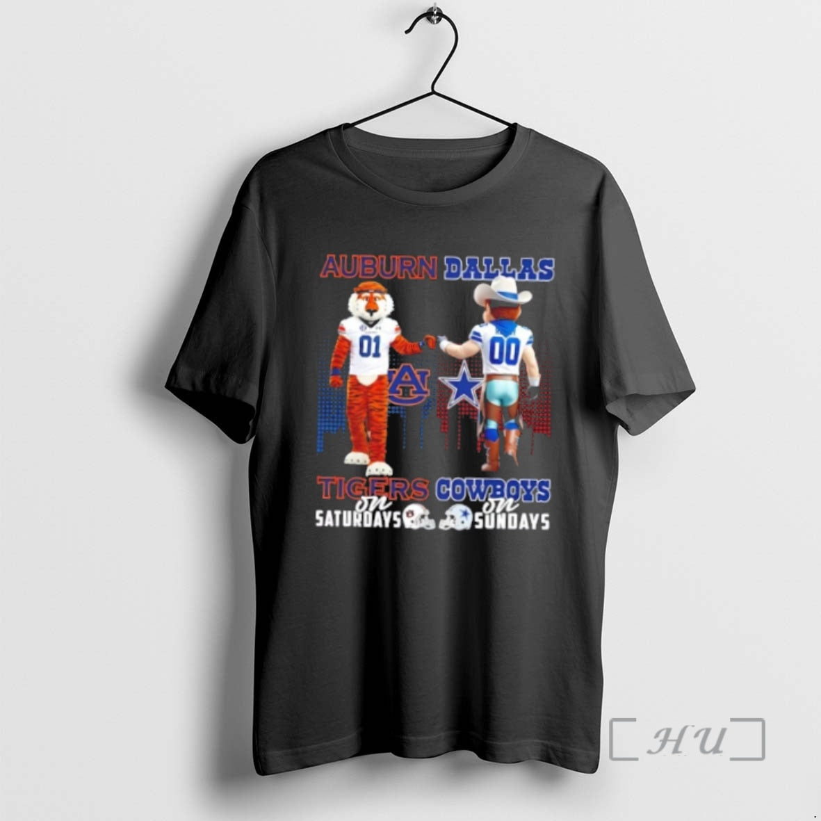 Officials Mascots Auburn Tigers Saturdays X Dallas Cowboys Sundays Skyline T-Shirts, Hoodie, Sweatshirt - T-Shirt, Sweatshirt, Hoodie