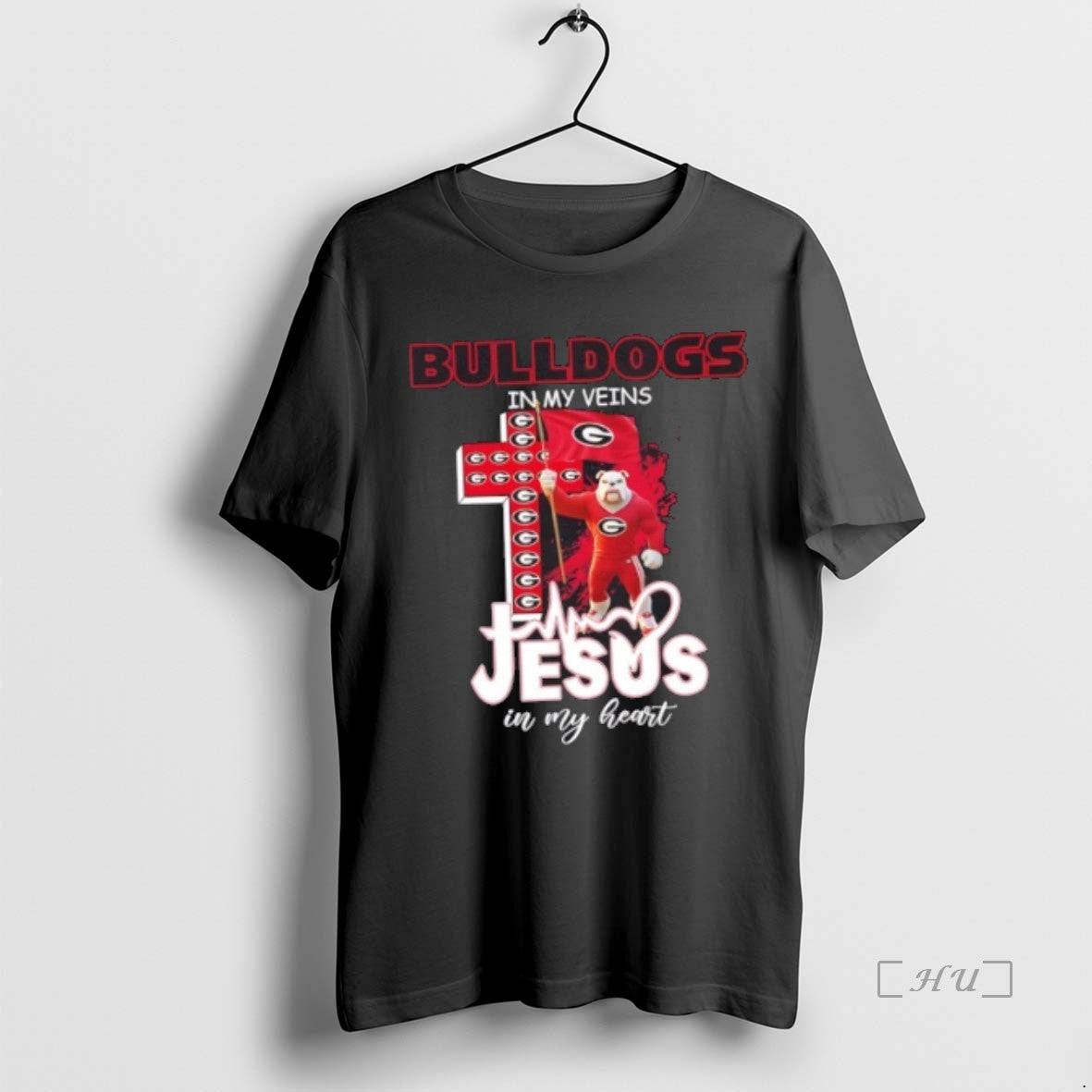 Officials Mascots Georgia Bulldogs Flag My Veins Jesus My Heart T-Shirts, Hoodie, Sweatshirt - T-Shirt, Sweatshirt, Hoodie