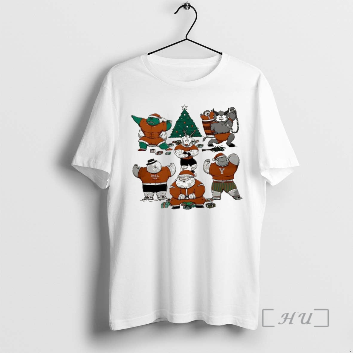 Officials Merry Muscular Santa Grinch Snowman Bigfoot Krampus Reindeer T-Shirts, Hoodie, Sweatshirt - T-Shirt, Sweatshirt, Hoodie