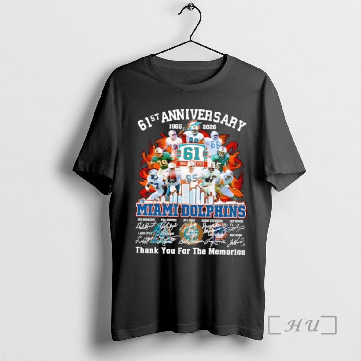 Officials Miami Dolphins 1965 2026 61st Anniversary Thank Memories Signatures T-Shirts, Hoodie, Sweatshirt - T-Shirt, Sweatshirt, Hoodie