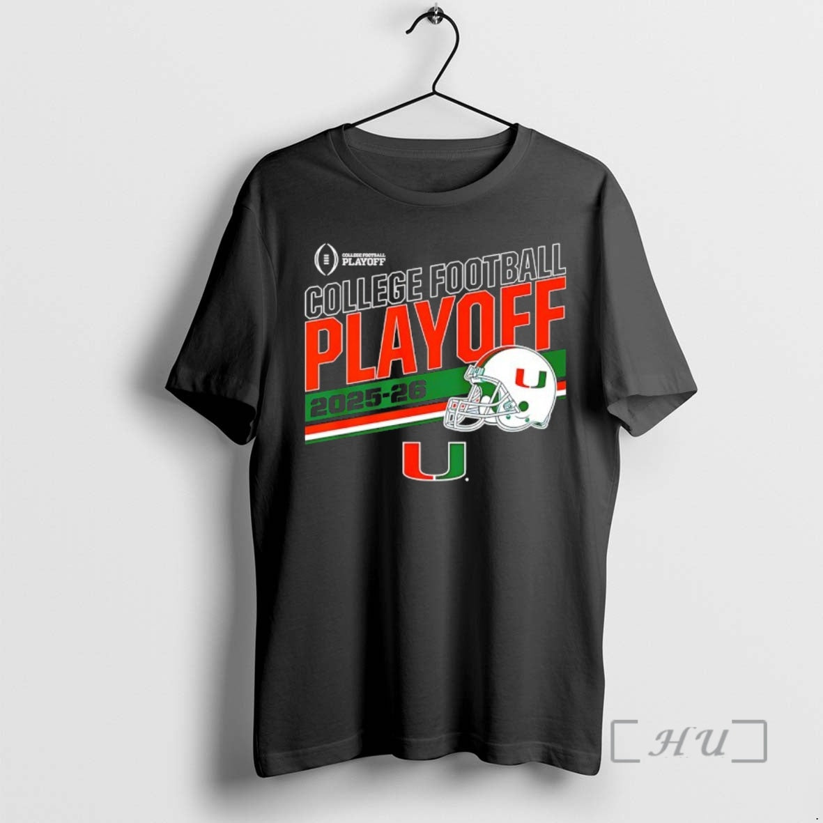 Officials Miami Huricanes 2025 2026 College Football Playoff Stripe Helmet T-Shirts, Hoodie, Sweatshirt - T-Shirt, Sweatshirt, Hoodie