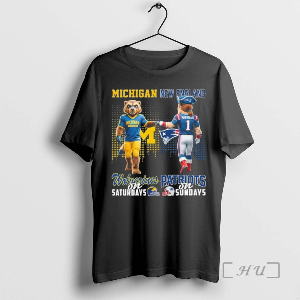 Officials Michigan Vs Patriots Mascot Saturdays Sundays T-Shirts, Hoodie, Sweatshirt - T-Shirt, Sweatshirt, Hoodie