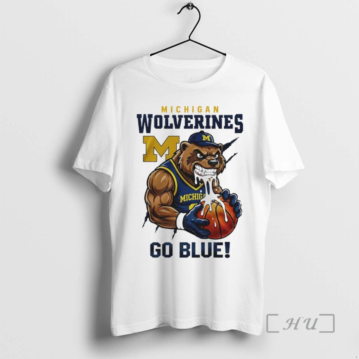 Officials Michigan Wolverines Basketball Go Blue Mascot Circle T-Shirts, Hoodie, Sweatshirt - T-Shirt, Sweatshirt, Hoodie