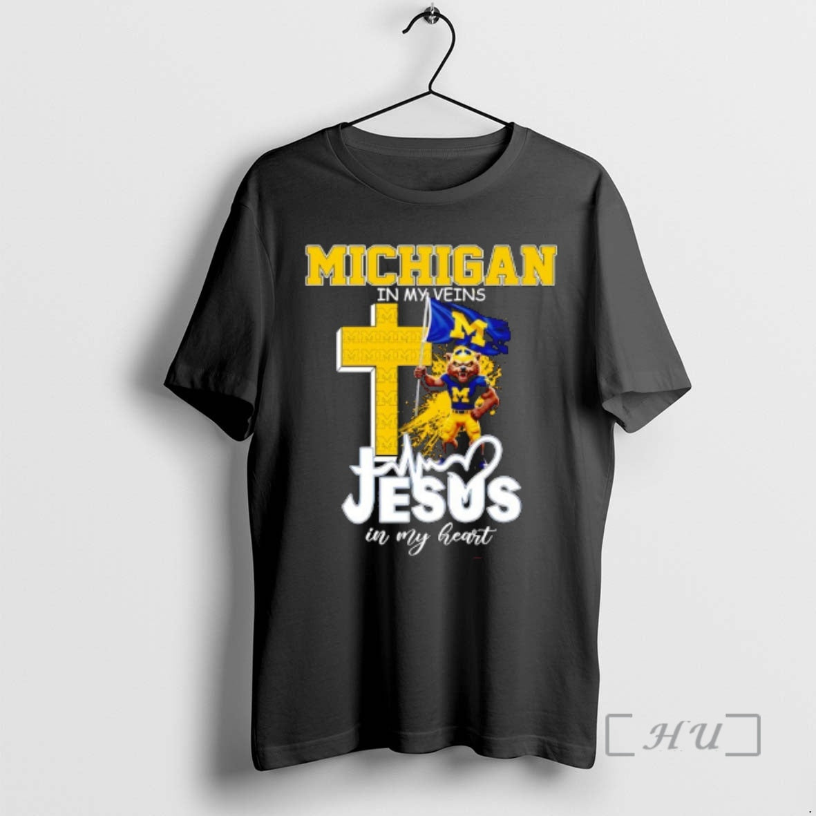 Officials Michigan Wolverines My Veins Jesus My Heart Flag T-Shirts, Hoodie, Sweatshirt - T-Shirt, Sweatshirt, Hoodie