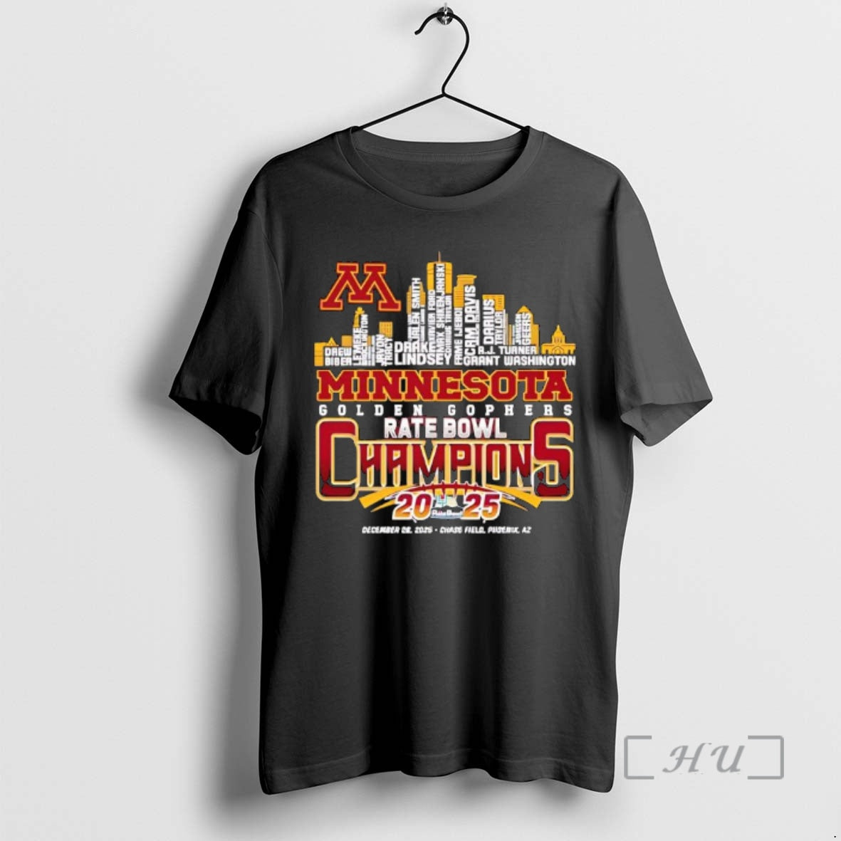 Officials Minnesota Golden Gophers Rate Bowl Champions 2025 Skyline T-Shirts, Hoodie, Sweatshirt - T-Shirt, Sweatshirt, Hoodie