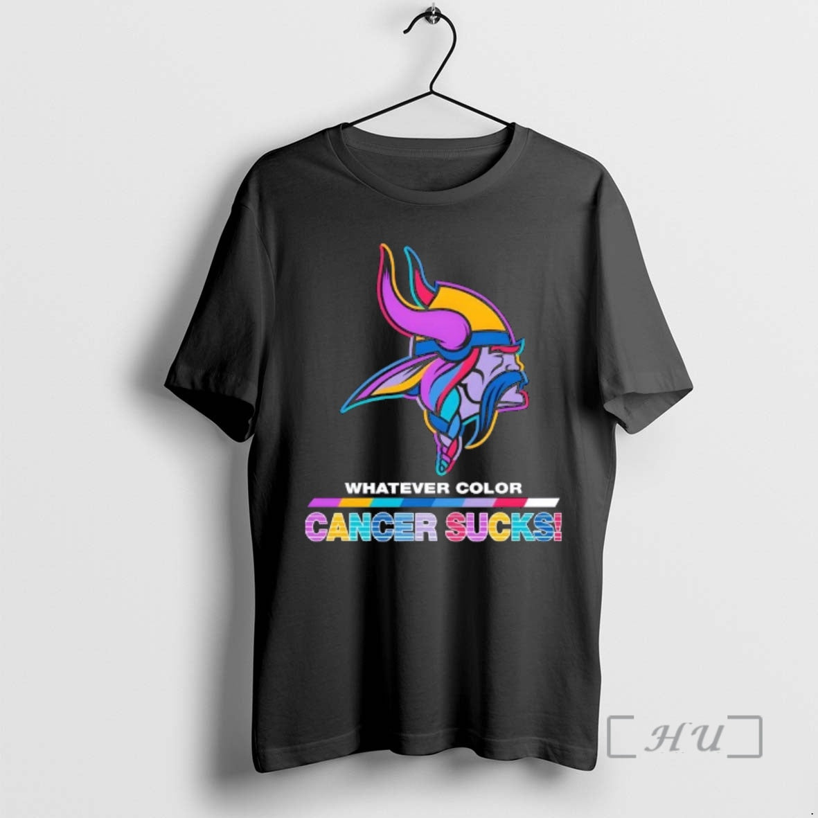 Officials Minnesota Vikings Football Whatever Color Cancer Sucks Logo Colors T-Shirts, Hoodie, Sweatshirt - T-Shirt, Sweatshirt, Hoodie