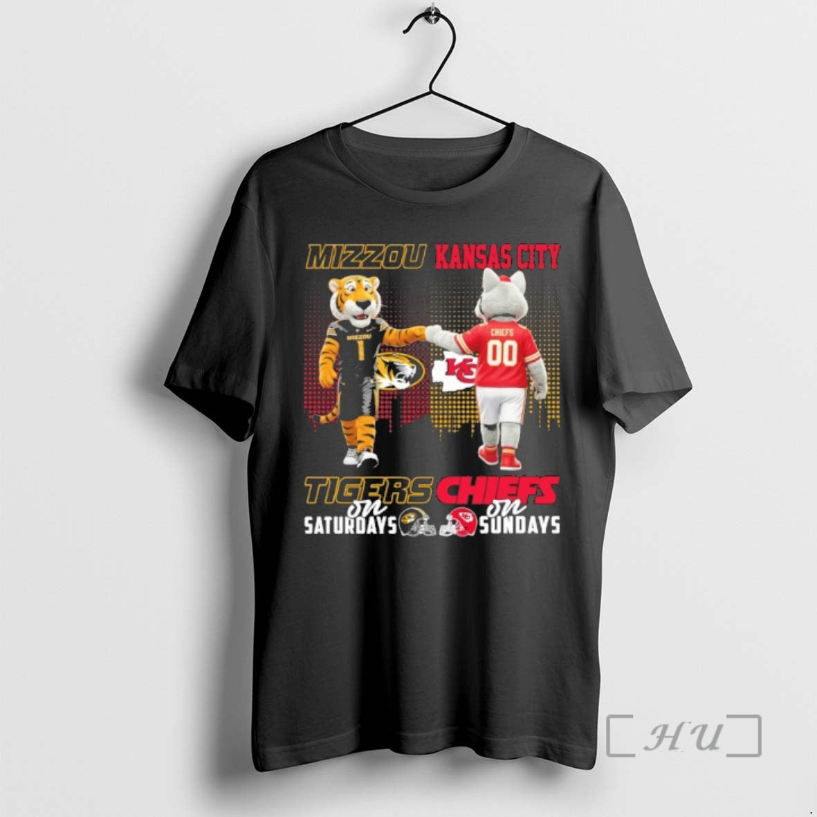 Officials Mizzou Tigers Saturdays Kansas City Chiefs Sundays Mascot T-Shirts, Hoodie, Sweatshirt - T-Shirt, Sweatshirt, Hoodie